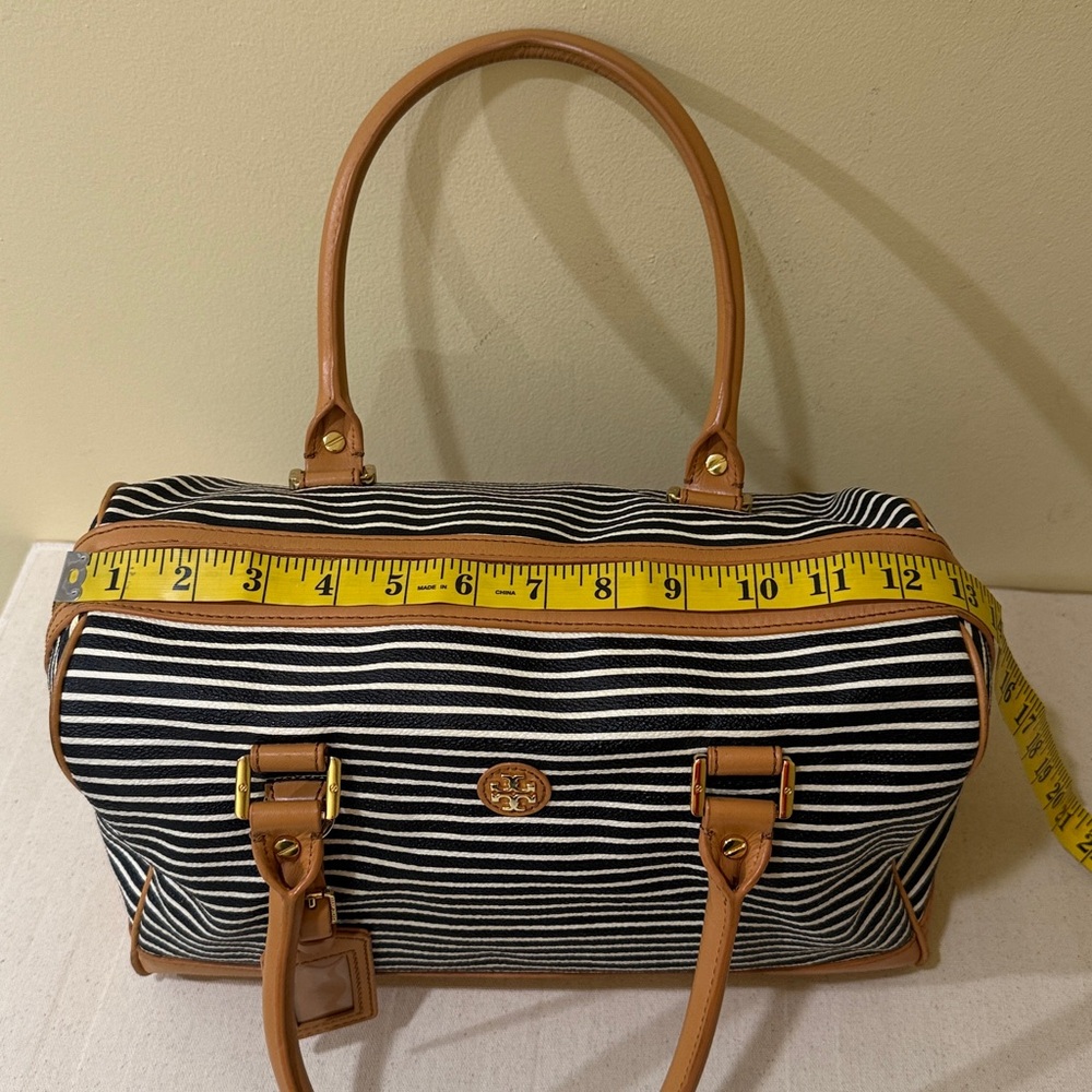 Tory Burch Viva Satchel Boston Bag Black + VanillaCake Women designer Handbag - Picture 12 of 16